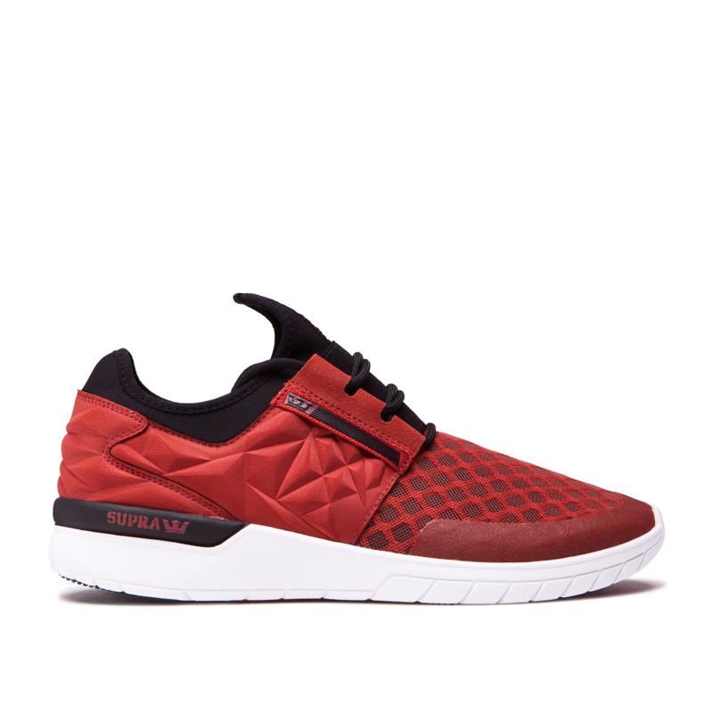 Zapatillas Bajas Supra Argentina Hombre - FLOW RUN EVO Rojas / Negras (TZXUY-4980)